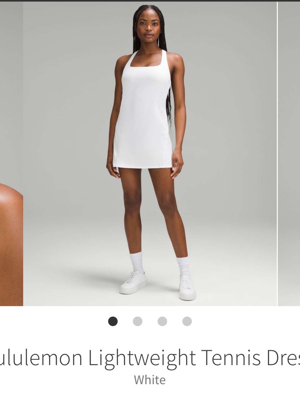 lululemon athletica White lightweightTennis Dress